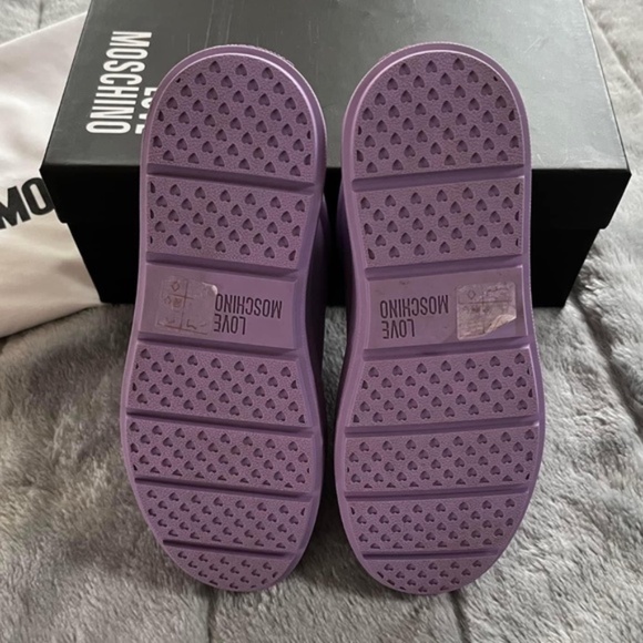 MOSCHINO Calfskin Bold Love Sneakers - Picture 12 of 15